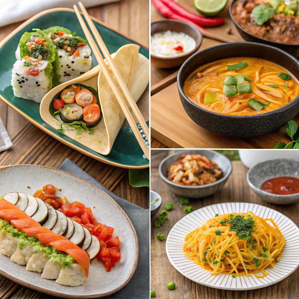 World cuisine collage